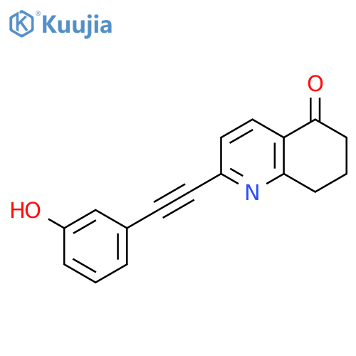 5(6H)-Quinolinone, 7,8-dihydro-2-[(3-hydroxyphenyl)ethynyl]- structure