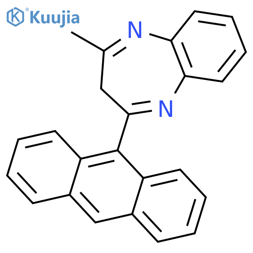 3H-1,5-Benzodiazepine, 2-(9-anthracenyl)-4-methyl- structure