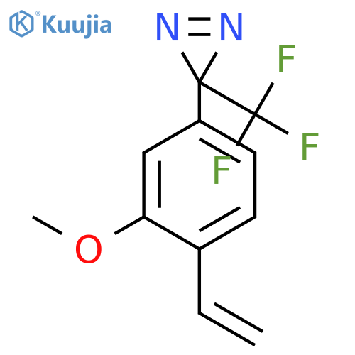 3H-DIAZIRINE, 3-(4-ETHENYL-3-METHOXYPHENYL)-3-(TRIFLUOROMETHYL)- structure