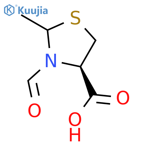 4-Thiazolidinecarboxylic acid, 3-formyl-2-methyl-, (4R)- structure