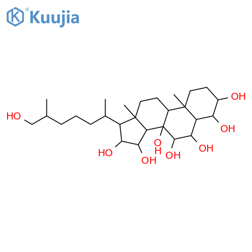 5alpha-cholestane-3beta,4beta,6alpha,7alpha,8,15alpha,16beta,26-octol structure