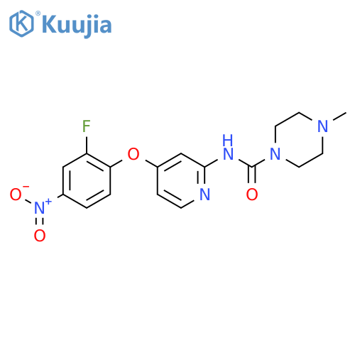 1-Piperazinecarboxamide,N-[4-(2-fluoro-4-nitrophenoxy)-2-pyridinyl]-4-methyl- structure