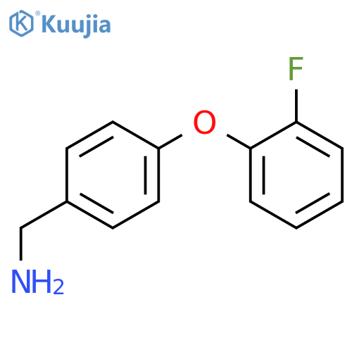 4-(2-fluorophenoxy)phenylmethanamine structure