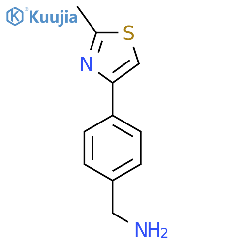4-(2-methyl-1,3-thiazol-4-yl)phenylmethanamine structure