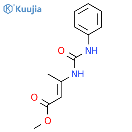 2-Butenoic acid, 3-[[(phenylamino)carbonyl]amino]-, methyl ester structure