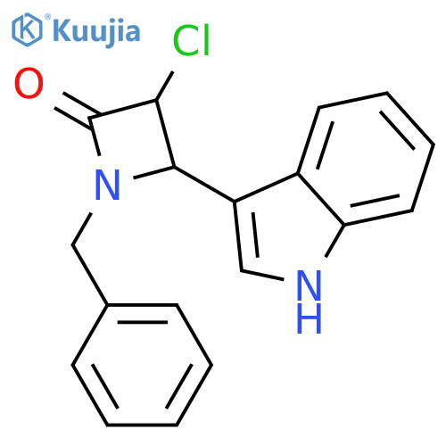 1-benzyl-3-chloro-4-(1H-indol-3-yl)azetidin-2-one structure