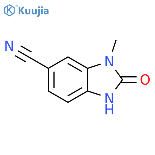 2,3-dihydro-3-methyl-2-oxo-1H-Benzimidazole-5-carbonitrile structure