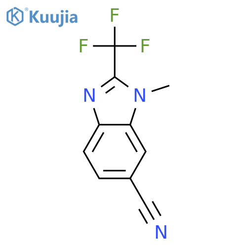 1H-Benzimidazole-6-carbonitrile, 1-methyl-2-(trifluoromethyl)- structure