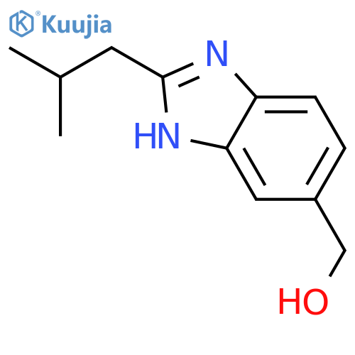 1H-BENZIMIDAZOLE-5-METHANOL, 2-(2-METHYLPROPYL)- structure