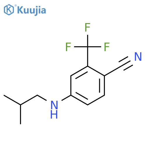 Benzonitrile, 4-[(2-methylpropyl)amino]-2-(trifluoromethyl)- structure