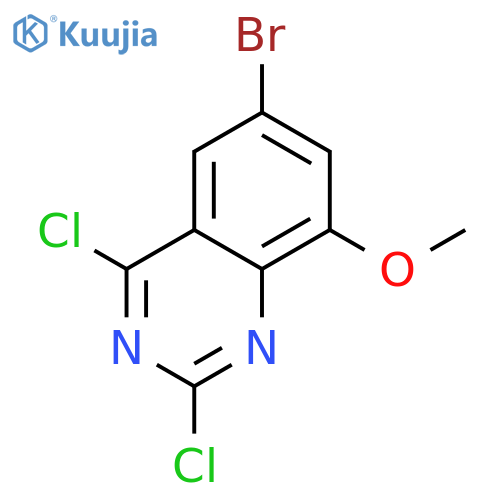 6-bromo-2,4-dichloro-8-methoxy-quinazoline structure