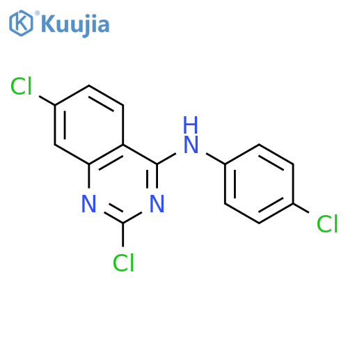 4-QUINAZOLINAMINE, 2,7-DICHLORO-N-(4-CHLOROPHENYL)- structure
