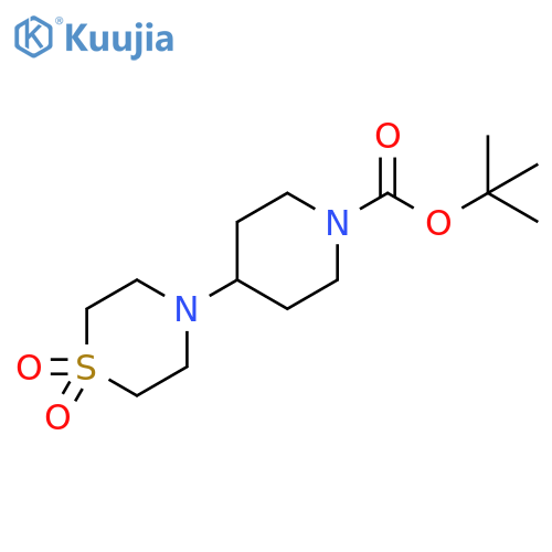 tert-butyl 4-(1,1-dioxo-1λ?-thiomorpholin-4-yl)piperidine-1-carboxylate structure