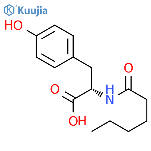 (S)-2-Hexanamido-3-(4-hydroxyphenyl)propanoic acid structure