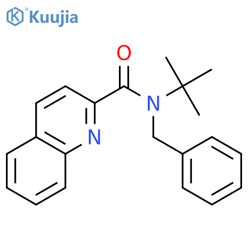 2-Quinolinecarboxamide, N-(1,1-dimethylethyl)-N-(phenylmethyl)- structure