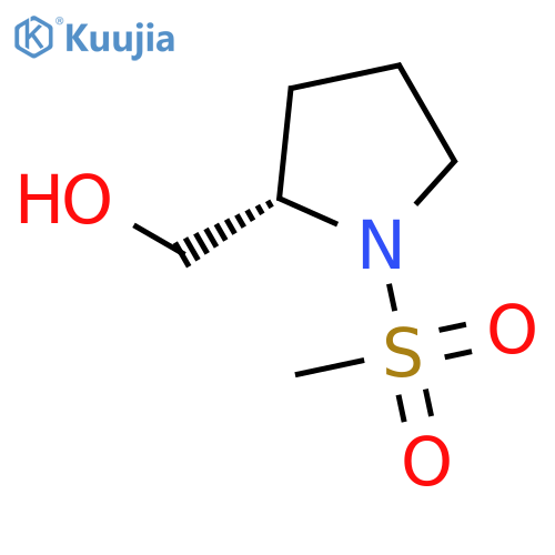 [(2S)-1-methanesulfonylpyrrolidin-2-yl]methanol structure