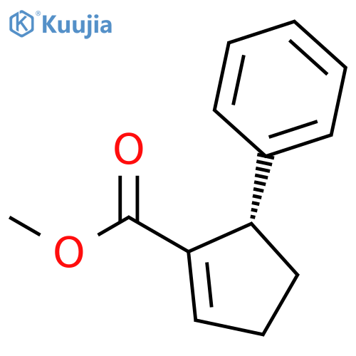 1-Cyclopentene-1-carboxylic acid, 5-phenyl-, methyl ester, (5S)- structure