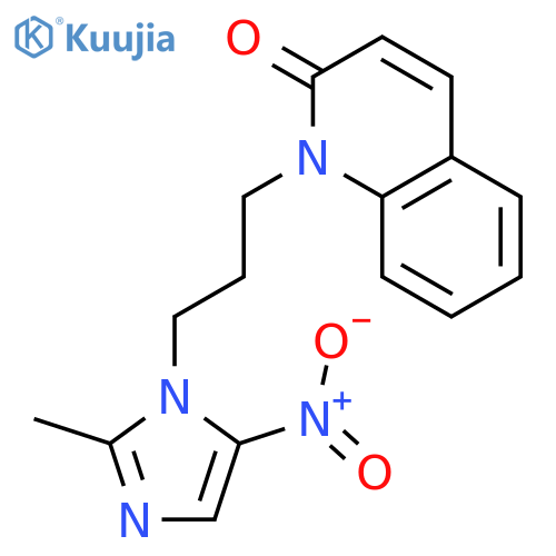 2(1H)-QUINOLINONE, 1-[3-(2-METHYL-5-NITRO-1H-IMIDAZOL-1-YL)PROPYL]- structure