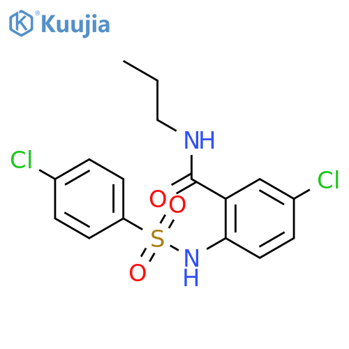 BENZAMIDE, 5-CHLORO-2-[[(4-CHLOROPHENYL)SULFONYL]AMINO]-N-PROPYL- structure