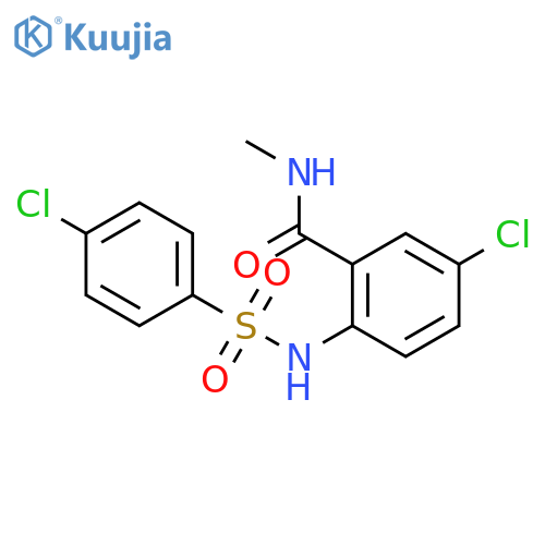 BENZAMIDE, 5-CHLORO-2-[[(4-CHLOROPHENYL)SULFONYL]AMINO]-N-METHYL- structure