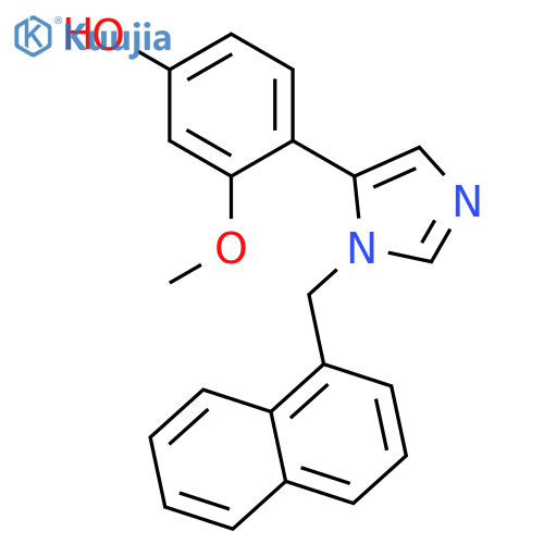 PHENOL, 3-METHOXY-4-[1-(1-NAPHTHALENYLMETHYL)-1H-IMIDAZOL-5-YL]- structure