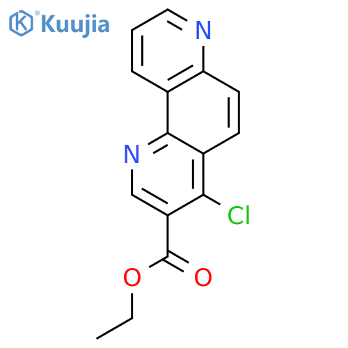 1,7-Phenanthroline-3-carboxylicacid, 4-chloro-, ethyl ester structure