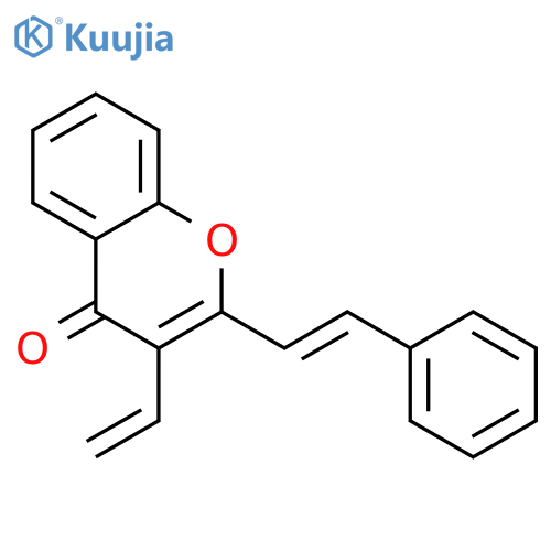 4H-1-Benzopyran-4-one, 3-ethenyl-2-[(1E)-2-phenylethenyl]- structure