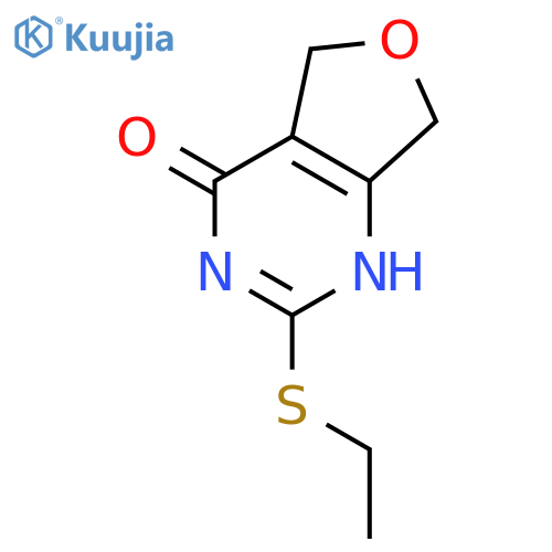 Furo[3,4-d]pyrimidin-4(1H)-one, 2-(ethylthio)-5,7-dihydro- structure