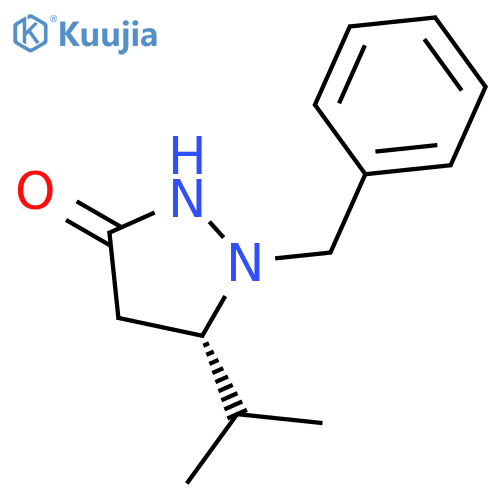 3-PYRAZOLIDINONE, 5-(1-METHYLETHYL)-1-(PHENYLMETHYL)-, (5S)- structure