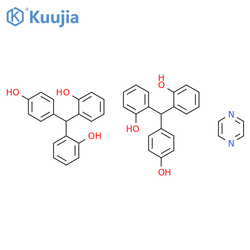 PHENOL, 2,2'-[(4-HYDROXYPHENYL)METHYLENE]BIS-, COMPD. WITH PYRAZINE(2:1) structure