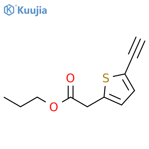 2-Thiopheneacetic acid, 5-ethynyl-, propyl ester structure