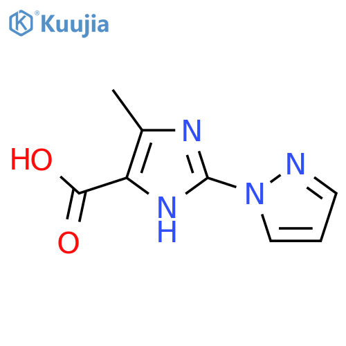 4-methyl-2-(1H-pyrazol-1-yl)-1H-Imidazole-5-carboxylic acid structure