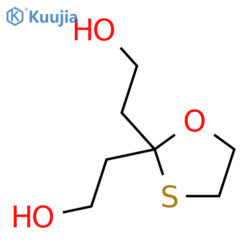 2,2'-(1,3-oxathiolane-2,2-diyl)bisethanol structure