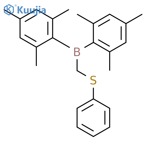 BORANE, [(PHENYLTHIO)METHYL]BIS(2,4,6-TRIMETHYLPHENYL)- structure