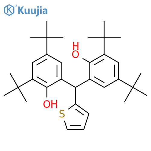 PHENOL, 2,2'-(2-THIENYLMETHYLENE)BIS[4,6-BIS(1,1-DIMETHYLETHYL)- structure