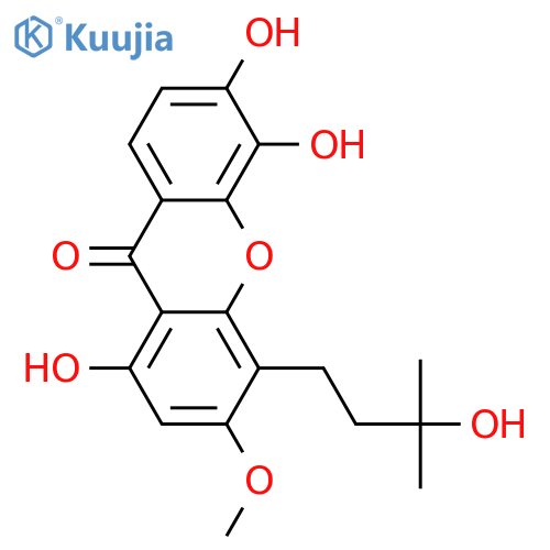1,3,5,6-Tetrahydroxy-4-prenylxanthone; 2',3'-Dihydro, 3'-hydroxy, 3-Me ether structure