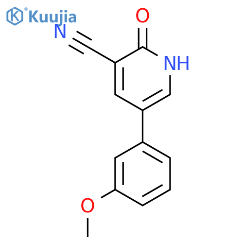 3-Pyridinecarbonitrile, 1,2-dihydro-5-(3-methoxyphenyl)-2-oxo- structure
