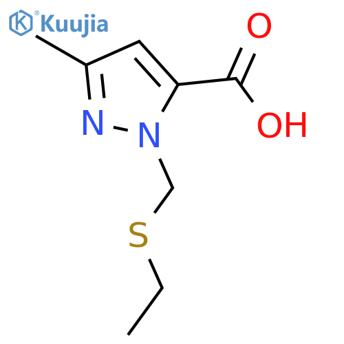 1H-Pyrazole-5-carboxylic acid, 1-[(ethylthio)methyl]-3-methyl- structure