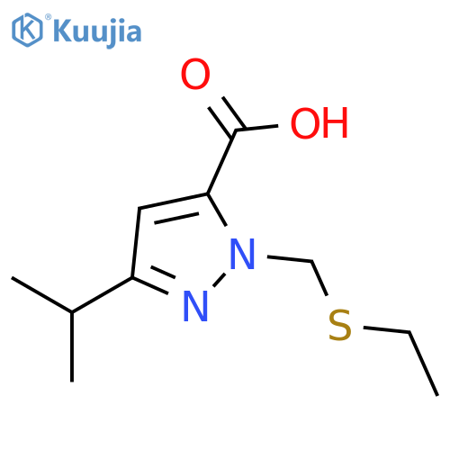 1H-PYRAZOLE-5-CARBOXYLIC ACID, 1-[(ETHYLTHIO)METHYL]-3-(1-METHYLETHYL)- structure