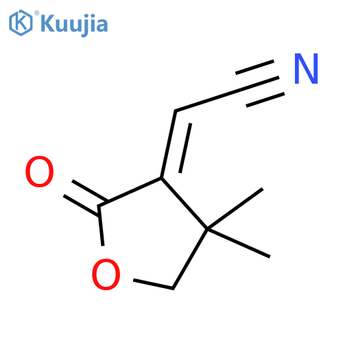 Acetonitrile,(dihydro-4,4-dimethyl-2-oxo-3(2H)-furanylidene)-, (E)- (9CI) structure
