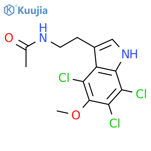 ACETAMIDE, N-[2-(4,6,7-TRICHLORO-5-METHOXY-1H-INDOL-3-YL)ETHYL]- structure