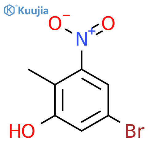 5-bromo-2-methyl-3-nitrophenol structure