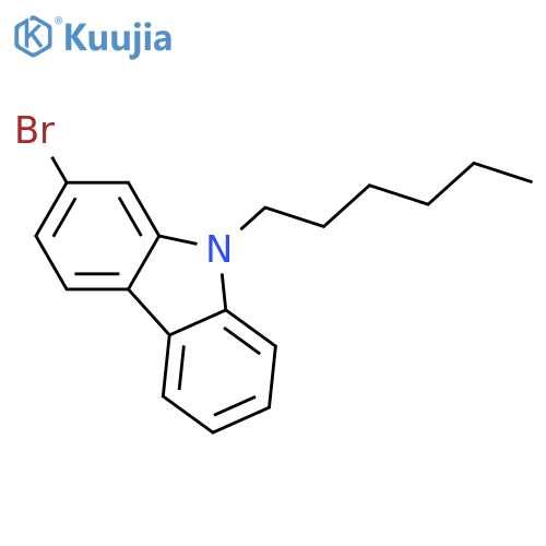 2-Bromo-9-hexyl-9H-carbazole structure
