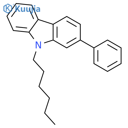 9H-Carbazole, 9-hexyl-2-phenyl- structure