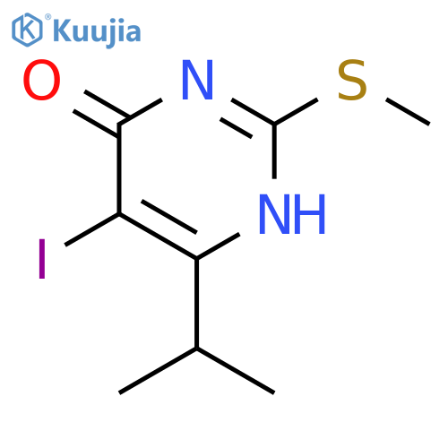 4(1H)-PYRIMIDINONE, 5-IODO-6-(1-METHYLETHYL)-2-(METHYLTHIO)- structure