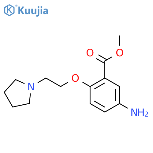 5-Amino-2-(2-pyrrolidin-1-yl-ethoxy)-benzoic acid methyl ester structure