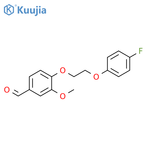 Benzaldehyde, 4-[2-(4-fluorophenoxy)ethoxy]-3-methoxy- structure