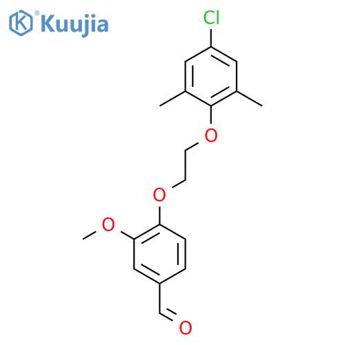 4-[2-(4-Chloro-2,6-dimethylphenoxy)ethoxy]-3-methoxybenzaldehyde structure
