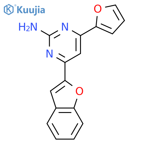 2-Pyrimidinamine, 4-(2-benzofuranyl)-6-(2-furanyl)- structure