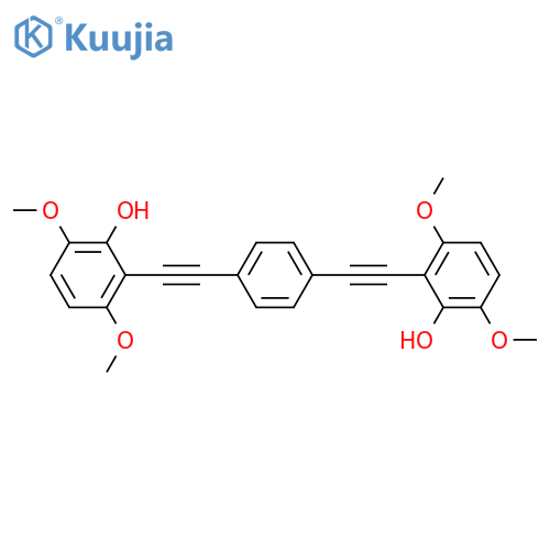 Phenol, 2,2'-(1,4-phenylenedi-2,1-ethynediyl)bis[3,6-dimethoxy- structure